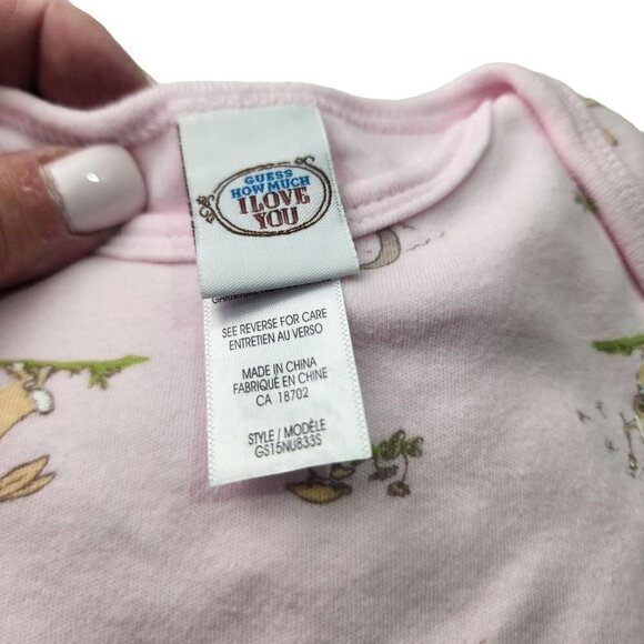 Bundle of 2 Bunny Theme Onesies 100% Cotton Guess How Much I Love You Baby 9 M - Picture 9 of 13